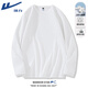 Warrior heavyweight pure cotton long-sleeved T-shirt men's spring and autumn new round neck bottoming shirt men's casual loose sports top inner wear