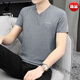 
Playboy (PLAYBOY) summer high-quality pure cotton short-sleeved T-shirt men's blouse v-neck trendy fashion new half-sleeved thin men's body shirt high-end brand-white Q693-high-end brand M 90-100Jin[Jin equals 0.5 kg]