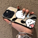 波沃姆 可爱帕恰狗适用苹果16promax手机壳新款iphone14保护套苹果13全包12防摔11彩银软壳男女款 IMD彩银-黑-LU3899比耶帕恰狗 iPhone 15 Pro