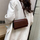 
Stone-patterned candy color French new style small square bag for going out and shoulders fashionable crossbody bag handheld commuting bag coffee color