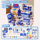 
Fanhua Children 3 to 6 years old toys girls early education 5 repair baby tool box screw screw disassembly assembly decoration and repair boy 8 [Blue] Tool table 218 PC + box + electric drill + hat
