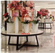 Clcey Hotel Hall redondeada Corredor Plataforma de flores Entrada de la oficina Redonda de mesa redonda Plataforma de visualización Feng Shui Plataforma KTV Decoración Plataforma 11150 Diámetro