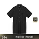 Jiangnan Buyi (Jnby) Summer Women's's Griny's Sied Loose Casual Straight Shirt Collit Style 5O4F14110 001 / Black XS