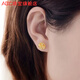 ABC Old Phoenix gold-plated silver earrings 2025 new lucky hibiscus flower fashion earrings women's ear jewelry exquisite and versatile Seiko limited time grab hibiscus flower curved hook earrings 2.61 grams missing limited quantity