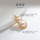Nanzhu Palace New Chinese Style S925 Silver Freshwater Pearl Gourd Double Bead Pendant 520 Gift Freshwater Pearl Pendant Gold 40cm_7-10mm