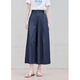 Baitu (Off-Regale) Betu-Frauenkleidung 2025 Sommer neue Weitbein-Jeans A-Typ Presse-Praxis-Hose Schlampe Hose Dark Jeans Blue L.