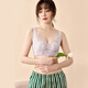 Ropa interior de los pechos pequeños de mujeres se ven grandes y cómodos sin rastros Sexy Bra Mujeres recolectadas 3212043 Púrpura gris (Copa delgada) 75B