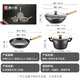 Konbach (KBH) non-stick pot set, frying and frying soup pot, three-piece set, flat bottom, low-smoke wheat rice stone color, great gift, no matter the stove, get a silicone spatula with your order