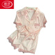 LangSha (LangSha) cool lace ice silk pajamas short-sleeved shorts for summer pajamas for women can wear casual and comfortable two-piece set thin style 9207# L [Suggested 100-115 Jin [Jin equals 0.5 kg]]