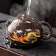 Yunhua Color Changing Fengming Xishi Pot Dragon and Phoenix Chengxiang Tea Cup Good-looking Semi-Handmade Broken Water Teapot Company Accompanying Purple Clay Color Changing Fengming Pot+Dragon Cup+Phoenix Cup