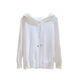 
Yalu hooded sweater women pullover loose long-sleeved thread spring and autumn sweater versatile tops underwear white base shirt white M suggests 90-110Jin [Jin equals 0.5 kg]