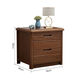 Jingheng walnut solid wood bedside modern Chinese cabinet mini small ultra-narrow bedroom storage bedside storage cabinet walnut color 50cm wide