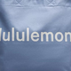 Lululemon17L Buchstabe bedruckte Schnappschnalle geschlossene Baumwolltasche Einkaufstasche Einkaufstasche One-Shoulder Handtasche normale Frauen grün Oase Blau