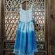 Aoschengko Tie-Dye-Hosentender-Kleid Yunnan immaterielles kulturelles Erbe blau handgefertigtes literarisches und künstlerisches Reisefotografie-Outfit von Frauen