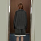 Unifree Wood Ohr Harrington Jacke Frauen Retro Plaid Miu Serie Loose Casual Jacket L.
