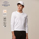 Desha [gekämmter Wasser weiche Baumwolle] Desha Spring reines Baumwollwäschel, langärmelte T-Shirt rundes Hals-Hemd-Hemd-Top LR12119 Weißer XL-Einzelgröße