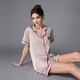 Amerpin Brand de première ligne Pajamas pour femmes 100% Mulberry Silk Girls Pyjamas Shorts à manches courtes vêtements à domicile Ensemble en deux pièces 3899 HEAR pâte M [Poids: 80-99jin [Jin est égal à 0,5 kg]]]