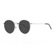 [Same style of Liu Renna] Women's sunglasses 2025 new retro round metal small frame sunscreen sunglasses 826 silver frame gray sheet [glass box + mirror cloth]