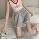 Miaolianduo American shorts summer women's casual sports shorts women's ins simple style women's shorts loose three-point super shorts American casual sports shorts gray L recommended around 100