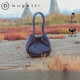Bugatti Marca de vegetales Bolsa para mujeres Bolsa de gran capacidad Bag de alta gama Pleaded Bucket de mano grande Bolsa Flaghship oficial Atén amarillo