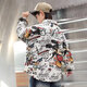 Children's clothing boys' shirts 2025 new spring and autumn models for middle and large children autumn handsome autumn shirts boys long-sleeved trendy white 140