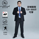 阿悠胖夏季薄款大码西服套装男宽松正装商务结婚西装礼服 黑色  5XL