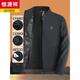 Hengyuanxiang Dad Jacket Spring and Autumn Style Middle-aged Men's Jacket Spring and Autumn Thin Style Middle-aged and Elderly Grandpa Top Jacket 506 Navy Blue (Spring and Autumn Style) XL 180 Suitable for 116-135 Jin Jin equals 0.5 kg