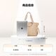 新秀丽（Samsonite）时尚出街女士托特包大开口单肩包织物轻盈手提包NT0浅棕色送女友