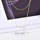 VZZS Korean popular Korean 14K gold necklace female personality glossy wavy one-note pendant necklace clavicle chain