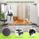 BAOHE DC Hydraulic Lifting Pet Grooming Table Grooming Table Dog Style Trimming and Blowing Pet Shop Special High-end Large and Medium Size 107*61cm Hydraulic Aluminum Side Single Arm Black and White