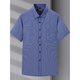 CEO Yageol plaid short-sleeved shirt middle-aged summer business men's clothing iron-free and anti-wrinkle workplace soft and skin-friendly shirt DX6626 38 [100-120Jin[Jin equals 0.5 kg]]