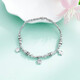 Lao Fengxiang pt950 platinum fish scale lucky five-petal flower coiled bracelet as a birthday gift for girlfriend and wife, platinum, about 11.6g