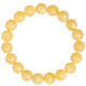 ADRIUS luxury high-end beeswax bracelet for women, lemon yellow honey amber round bead single circle bracelet, bead diameter is about 11mm
