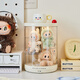 GOTOlabubu Bubble Mart blind box lighting display cabinet dust-proof transparent rotating figure storage box doll storage rack rotating figure box (double-layer electric with light model)