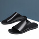 DIFANPU international luxury brand men's shoes high-end men's outer wear slippers non-slip soft sole flip flops outdoor beach shoes brown (2821) [brand gift box] 41