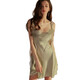 Yimuqi Ruolan's sexy skirt fashionable streamer low-cut collar pure backless sexy deep V suspender nightgown home clothes 9755 Apple green M can wear 80-115Jin [Jin equals 0.5 kg]