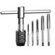 Huang Xiaochao 6-piece tap set ratchet wrench tapping set tool plus drill bit reamer high-speed steel tapping artifact