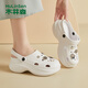Mulinsen Hole Schuhe für Frauen tragen Scheiße-Strike-Feeling-Wolkensport-Strand Sandalen für Sommer Neue Style-Toe Dick-Soled-Sandalen für Frauen