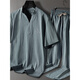 Langsha Pajamas Men's Men's Summer d'âge moyen d'âge moyen à manches courtes mince Été Cool grande taille style masculin peut porter des vêtements à la maison Suit 9906 Gris-bleu [short à manches + shorts] Suit 2xl [120-135Jin [Jin est égal à 0,5 kg]]]