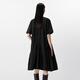 Jnby/Jiangnan Buyi 25 Sommer neues Kleid mit kurzen Ärmeln losen runden Hals elegant und flexibel 5P4G13790 001/This Black S
