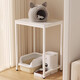 Yulin side table coffee table sofa side table living room corner rack sweeping robot printer storage rack YLJ18 side table storage rack 50*40*81cm-white