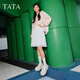 他她（TATA）女鞋2025秋商场同款时尚休闲鞋板鞋白色新款CT907CM5 米白 37
