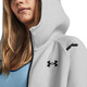 Under Armour Print Kapuzenfleece Reißverschluss Sport Langarmjacke Frauen moderne graue graue xs
