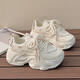Red Dragonfly Daddy Shoes for Women 2025 Spring and Summer Thick Sole Heightening Sneakers for Women Niches and Versatile Casual Shoes Small White Shoes FB9905-1 Beige 38