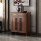 Yi [Marke] Neues chinesisches Holzschuhschrank mit großer Kapazität gleicher Art Partitionspeicherschrank Wohnzimmerschrank Schwarz Länge 1050 Breite 340 Höhe 1010 Granular Board Gummi Holz Selbstinstallation