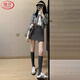 Langsha suit hip-covering skirt for women 2025 autumn new high-waist slim slim commuter high-end a-line skirt