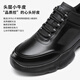 Sieben Wölfe Herrenschuhe Herbst und Winter Neue echte Leder-Freizeitschuhe für Männer mit dicker Sporterschuhen Schicht Schicht Cowhide Weiche und vielseitige Laufschuhe Schwarz 9793 39