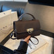 
New retro solid color small square bag fashionable simple texture large capacity trendy best friend crossbody bag khaki