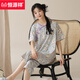Hengyuanxiang 2025 new summer short-sleeved cropped pants pajamas women's national style home clothes casual and can be worn outside suits National style short-sleeved 9901 YZT cropped pants M Recommended 80-100Jin [Jin equals 0.5 kg]