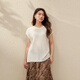 Faser und Li Show [Shadowless] OU Ruofeng Rotary Sleeve Hohlrick -Pullover großer Frauenfett mm Sommer neuer Stil 2275 Bei White XL